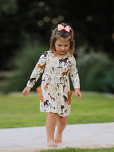 Load image into Gallery viewer, WESTER HORSE PRINT LONG SLEEVE DRESS