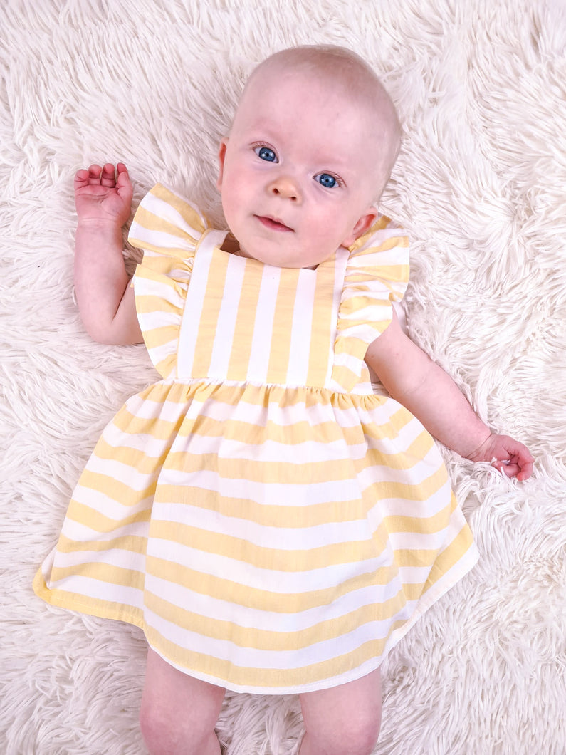 RAPIFE - YELLOW STRIPED SUMMER DRESS