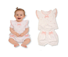 Load image into Gallery viewer, MY LITTLE CHICK - BABY GIRLS 2 PIECES SHORT SET WITH BOWS - HEARTS