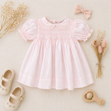 Load image into Gallery viewer, PETIT AMI - FULLY SMOCKED DRESS WITH LACE