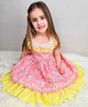 Load image into Gallery viewer, BUTTON UP BABY - CORAL BUNNY DRESS