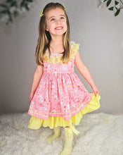 Load image into Gallery viewer, BUTTON UP BABY - CORAL BUNNY DRESS