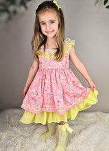 Load image into Gallery viewer, BUTTON UP BABY - CORAL BUNNY DRESS