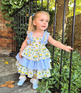 BUTTON UP BABY - LAYERED LEMON DRESS