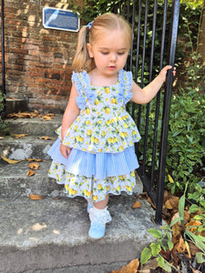 BUTTON UP BABY - LAYERED LEMON DRESS