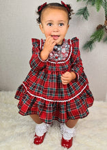 Load image into Gallery viewer, BUTTON UP BABY - RED TARTAN CHRISTMAS DRESS