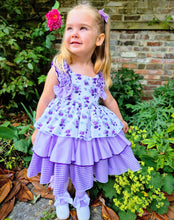 Load image into Gallery viewer, BUTTON UP BABY- PURPLE SUMMER DRESS