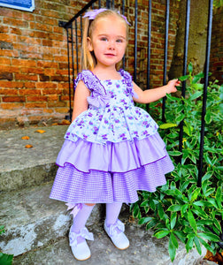 BUTTON UP BABY- PURPLE SUMMER DRESS