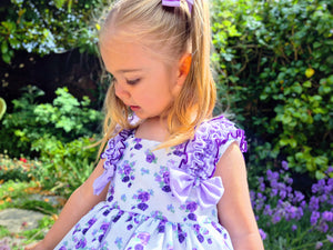 BUTTON UP BABY- PURPLE SUMMER DRESS