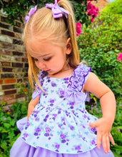 Load image into Gallery viewer, BUTTON UP BABY- PURPLE SUMMER DRESS