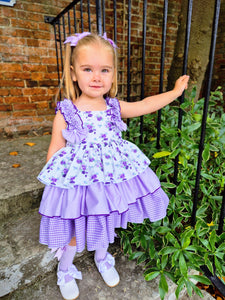 BUTTON UP BABY- PURPLE SUMMER DRESS