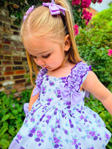 BUTTON UP BABY- PURPLE SUMMER DRESS