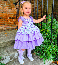 Load image into Gallery viewer, BUTTON UP BABY- PURPLE SUMMER DRESS