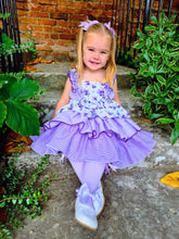 Load image into Gallery viewer, BUTTON UP BABY- PURPLE SUMMER DRESS