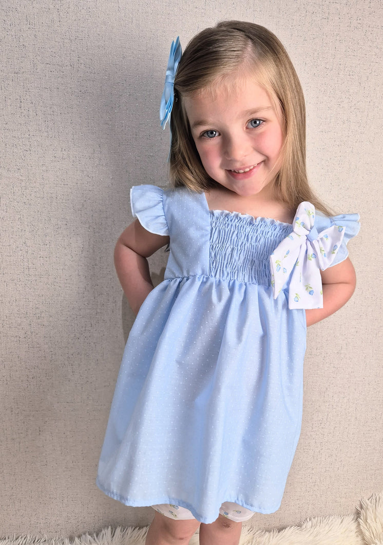 BUTTON UP BABY - BABY BLUE SUMMER DRESS