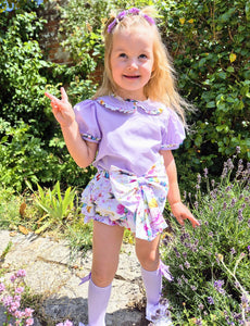 BUTTON UP BABY - LILAC FLORAL JAM PANT SET