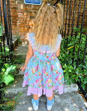 Load image into Gallery viewer, BUTTON UP BABY - BABY BLUE/PINK FLORAL DRESS
