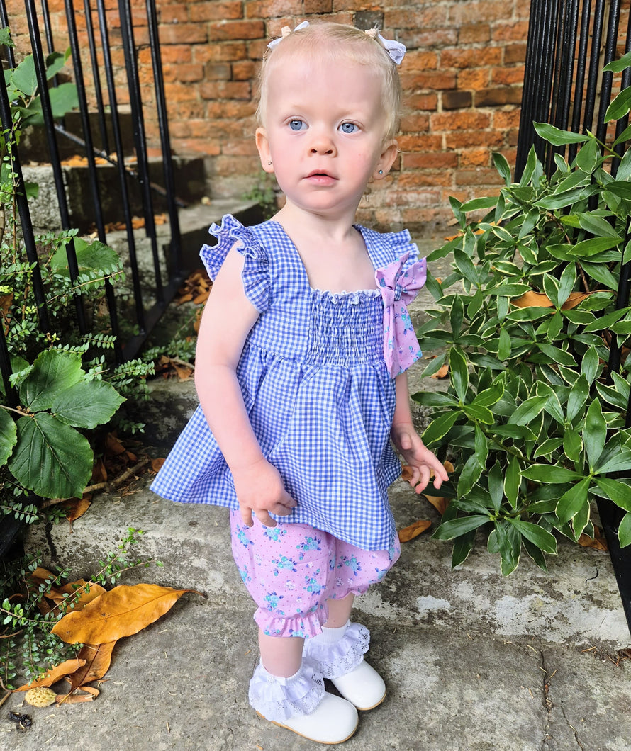 BUTTON UP BABY - BABY BLUE GINGHAM 2 PIECE