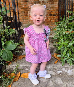 BUTTON UP BABY - BABY PINK GINGHAM 2 PIECE