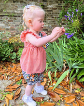 Load image into Gallery viewer, BUTTON UP BABY - ORANGE GINGHAM 2 PIECE