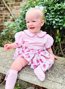BUTTON UP BABY - DUSKY PINK ROSES JAM PANT SET