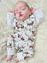 Load image into Gallery viewer, BUTTON UP BABY - DEER DUNGAREE OUTFIT