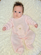 Load image into Gallery viewer, DANDELION - TEDDY BEAR KNITTED ONESIE- PINK