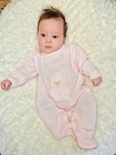 Load image into Gallery viewer, DANDELION - TEDDY BEAR KNITTED ONESIE- PINK