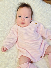Load image into Gallery viewer, DANDELION - KNITTED ROMPER - PASTEL PINK