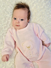 Load image into Gallery viewer, DANDELION - TEDDY BEAR KNITTED ONESIE- PINK