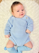 Load image into Gallery viewer, DANDELION - KNITTED ROMPER - PASTEL BLUE