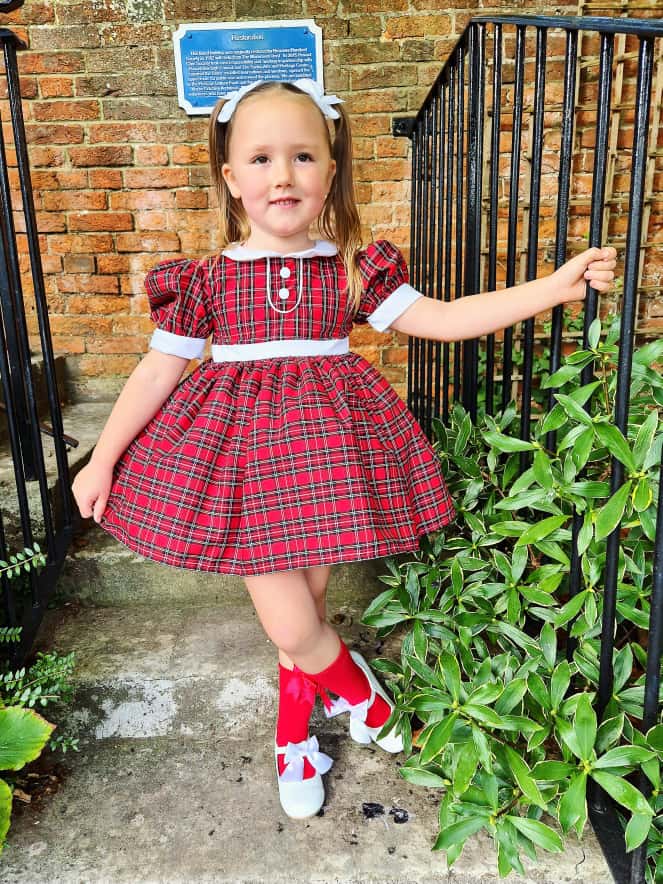 BUTTON UP BABY- POPPIE ROSE - CHRISTMAS RED