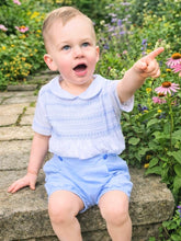 Load image into Gallery viewer, MABINI - BOYS 2 PIECE SMOCKED SHORTS SET - BABY BLUE