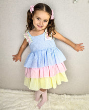 Load image into Gallery viewer, BUTTON UP BABY - LAYERED PASTEL SUMMER DRESS
