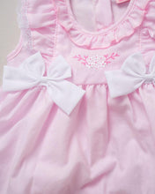 Load image into Gallery viewer, ROCK A BYE BABY - WHITE RIBBON DRESS - PINK