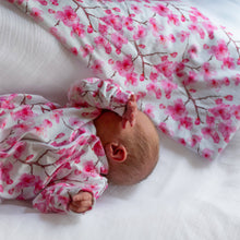 Load image into Gallery viewer, UNISEX BABY COTTON SLEEPSUIT - CHERRY BLOSSOM
