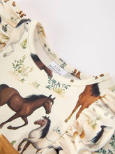 Load image into Gallery viewer, WESTERN HORSE GIRLS ROMPER BOW RUFFLE LONG SLEEVE
