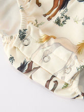 Load image into Gallery viewer, WESTERN HORSE GIRLS ROMPER BOW RUFFLE LONG SLEEVE