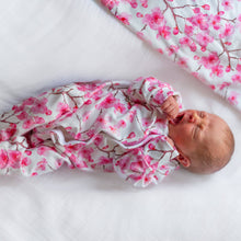 Load image into Gallery viewer, UNISEX BABY COTTON SLEEPSUIT - CHERRY BLOSSOM