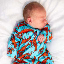 Load image into Gallery viewer, UNISEX BABY COTTON SLEEPSUIT - LOBSTER PRINT