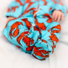 Load image into Gallery viewer, UNISEX BABY COTTON SLEEPSUIT - LOBSTER PRINT
