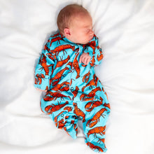 Load image into Gallery viewer, UNISEX BABY COTTON SLEEPSUIT - LOBSTER PRINT