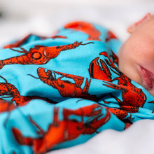 Load image into Gallery viewer, UNISEX BABY COTTON SLEEPSUIT - LOBSTER PRINT