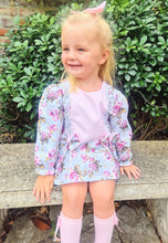Load image into Gallery viewer, BUTTON UP BABY - GREY ROSES SHIFT DRESS