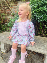 Load image into Gallery viewer, BUTTON UP BABY - GREY ROSES SHIFT DRESS