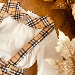 BUTTON UP BABY - BEIGE AND BLACK SET
