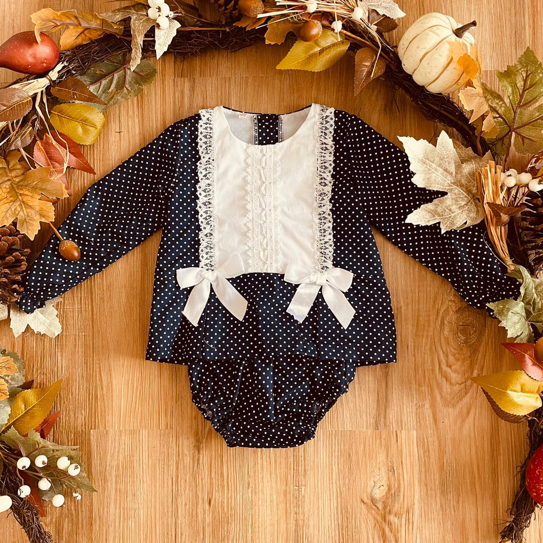 BUTTON UP BABY - NAVY SHIFT DRESS
