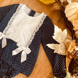 BUTTON UP BABY - NAVY SHIFT DRESS