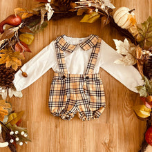 Load image into Gallery viewer, BUTTON UP BABY - BEIGE AND BLACK SET