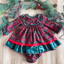 Load image into Gallery viewer, BUTTON UP BABY - CHRISTMAS DRESS - TARTAN